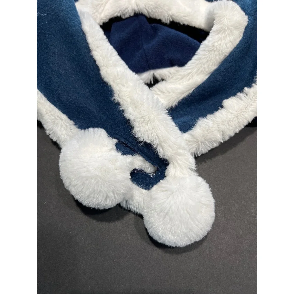 Chicago Bears NFL Forever Collectibles Fleece Trapper PomPom Santa Hat Navy Blue